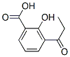 2-ヒドロキシ-3-プロピオニル安息香酸 化学構造式