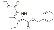 3-Ethyl-4-methyl-1H-pyrrole-2,5-dicarboxylic acid 2-(phenylmethyl)5-ethyl ester Struktur
