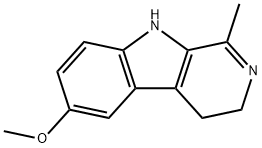 3,4-ジヒドロ-6-メトキシ-1-メチル-β-カルボリン 化学構造式