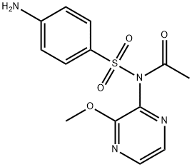 N-[(p-aminophenyl)sulphonyl]-N-(3-methoxypyrazinyl)acetamide  Struktur