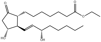 プロスタグランジンE1エチル 化学構造式