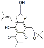 7-[(3,3-Dimethyloxiranyl)methyl]-3,3a-dihydro-4-hydroxy-2-(1-hydroxy-1-methylethyl)-3a-(3-methyl-2-butenyl)-5-(2-methyl-1-oxopropyl)-6(2H)-benzofuranone|