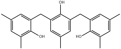 2,6-双[(2-羟基-3,5-二甲基苯基)甲基]-4-甲基苯酚 结构式