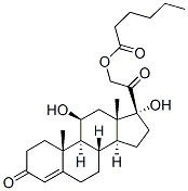 11beta,17,21-trihydroxypregn-4-ene-3,20-dione 21-hexanoate Structure