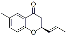 (S)-2,3-Dihydro-6-methyl-2-[(E)-1-propenyl]-4H-1-benzopyran-4-one 结构式