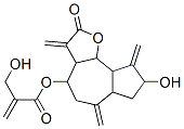 2-Hydroxymethylpropenoic acid dodecahydro-8-hydroxy-3,6,9-tris(methylene)-2-oxoazuleno[4,5-b]furan-4-yl ester 结构式