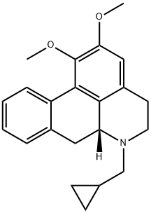 (6aR)-6-Cyclopropylmethyl-5,6,6a,7-tetrahydro-1,2-dimethoxy-4H-dibenzo[de,g]quinoline 结构式