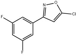 5-クロロ-3-(3,5-ジフルオロフェニル)イソオキサゾール 化学構造式