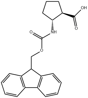 FMOC-(1R,2R)-2-氨基环戊烷羧酸, 359586-69-9, 结构式