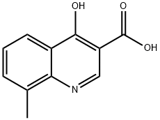 4-羟基-8-甲基喹啉-3-甲酸, 35966-17-7, 结构式