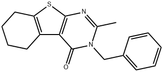 5,6,7,8-Tetrahydro-2-methyl-3-(phenylmethyl)[1]benzothieno[2,3-d]pyrimidin-4(3H)-one Structure