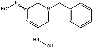 1-Phenylmethyl-3,5-piperazinedione dioxime Structure