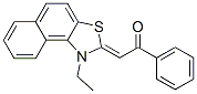 2-[1-エチルナフト[1,2-d]チアゾール-2(1H)-イリデン]-1-フェニルエタノン 化学構造式