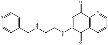 6-[[2-[(4-Pyridinylmethyl)amino]ethyl]amino]-5,8-quinolinedione,35976-64-8,结构式