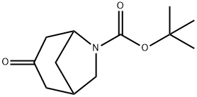 tert-butyl 3-oxo-6-azabicyclo[3.2.1]octane-6-carboxylate 化学構造式