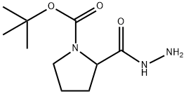 2-HYDRAZINOCARBONYL-PYRROLIDINE-1-CARBOXYLIC ACID TERT-BUTYL ESTER, 359803-43-3, 结构式