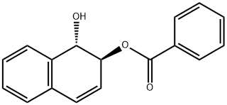 (1S,2S)-trans-1-Hydroxy-1,2-dihydro-2-naphthyl benzoate Struktur