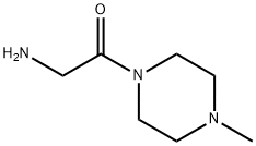 Piperazine, 1-(aminoacetyl)-4-methyl- (9CI) 化学構造式