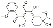 5,12-Naphthacenedione, 7,8,9,10-tetrahydro-6,8,11-trihydroxy-8-(1-hydroxyethyl)-1-methoxy- Struktur