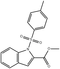 1H-Indole-2-carboxylic acid, 1-[(4-methylphenyl)sulfonyl]-, methyl ester,36004-72-5,结构式