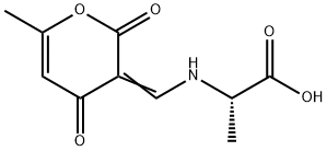 Alanine, N-[(6-methyl-2,4-dioxo-2H-pyran-3(4H)-ylidene)methyl]- (9CI) Struktur