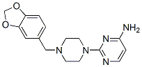 2-(4-Piperonyl-1-piperazinyl)pyrimidin-4-amine Structure
