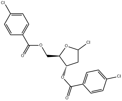 1-Chloro-3,5-di(4-chlorbenzoyl)-2-deoxy-D-ribose Struktur