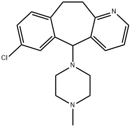 7-Chloro-10,11-dihydro-5-(4-methyl-1-piperazinyl)-5H-benzo[4,5]cyclohepta[1,2-b]pyridine 结构式