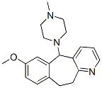 10,11-Dihydro-7-methoxy-5-(4-methyl-1-piperazinyl)-5H-benzo[4,5]cyclohepta[1,2-b]pyridine 结构式