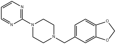 2-[4-(1,3-Benzodioxol-5-ylmethyl)piperazin-1-yl]pyrimidine Structure