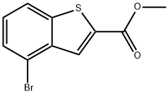 4-ブロモ-1-ベンゾチオフェン-2-カルボン酸メチル 化学構造式