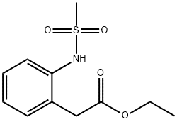 2-甲磺酰氨基苯乙酸乙酯 结构式