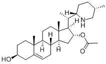 (22α)-16,28-セコソラニダ-5-エン-3β,16α-ジオール16-アセタート 化学構造式