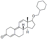 17-[(シクロヘキシルメチル)オキシ]エストラ-4,9,11-トリエン-3-オン 化学構造式