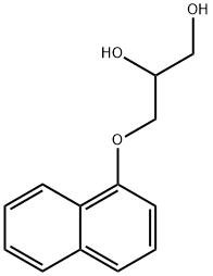 3-(1-ナフチルオキシ)-1,2-プロパンジオール 化学構造式