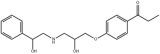 1-[4-[2-Hydroxy-3-[(2-hydroxy-2-phenylethyl)amino]propoxy]phenyl]-1-propanone 结构式