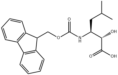 FMOC-(2S,3S)-3-AMINO-2-HYDROXY-5-METHYLHEXANOIC ACID 结构式