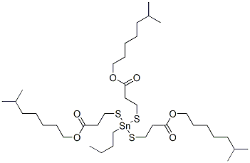 triisooctyl 3,3',3''-[(butylstannylidyne)tris(thio)]tripropionate Structure