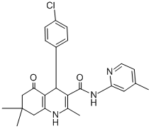 4-(4-chlorophenyl)-2,7,7-trimethyl-N-(4-methyl-2-pyridinyl)-5-oxo-1,4,5,6,7,8-hexahydro-3-quinolinecarboxamide|