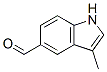 1H-Indole-5-carboxaldehyde, 3-methyl- (9CI),3613-07-8,结构式