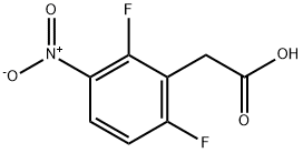 2-(2,6-DIFLUORO-3-NITROPHENYL)ACETIC ACID 化学構造式