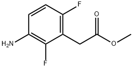 2-(3-アミノ-2,6-ジフルオロフェニル)酢酸メチル 化学構造式