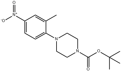 4-(2-甲基 -4-硝基苯基)哌嗪 -1-羧酸叔丁酯,361345-36-0,结构式