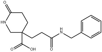 3-(2-BENZYLCARBAMOYL-ETHYL)-6-OXO-PIPERIDINE-3-CARBOXYLIC ACID Structure