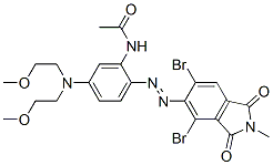 N-[5-[Bis(2-methoxyethyl)amino]-2-[(4,6-dibromo-2,3-dihydro-2-methyl-1,3-dioxo-1H-isoindol-5-yl)azo]phenyl]acetamide|