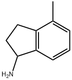 2,3-ジヒドロ-4-メチル-1H-インデン-1-アミン 化学構造式