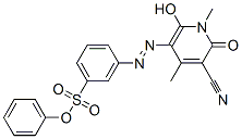 3-[(5-Cyano-1,6-dihydro-2-hydroxy-1,4-dimethyl-6-oxopyridin-3-yl)azo]benzenesulfonic acid phenyl ester|