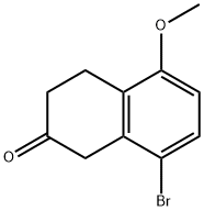 5-甲氧基-8-溴-3,4-二氢-1H-2-萘酮 结构式