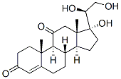 4-pregnene-17 alpha,20 beta,21-triol-3,11-dione 化学構造式