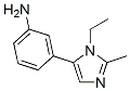 Benzenamine, 3-(1-ethyl-2-methyl-1H-imidazol-5-yl)- (9CI) Structure